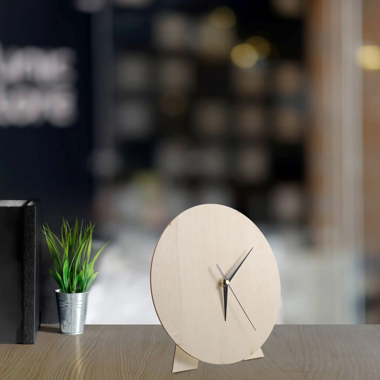 DIY Blank Wooden Clock Dial Round Painting Plate Creativity Craft Home Decor Wall Clock Replacement Clocks for