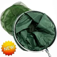 Portable Quick-drying Nylon Mesh Fishing Net Fish 50KG Capacity Crab Lobsters Mesh Cage Bucket Anti-jump Storage Bag 1.7-3.0M