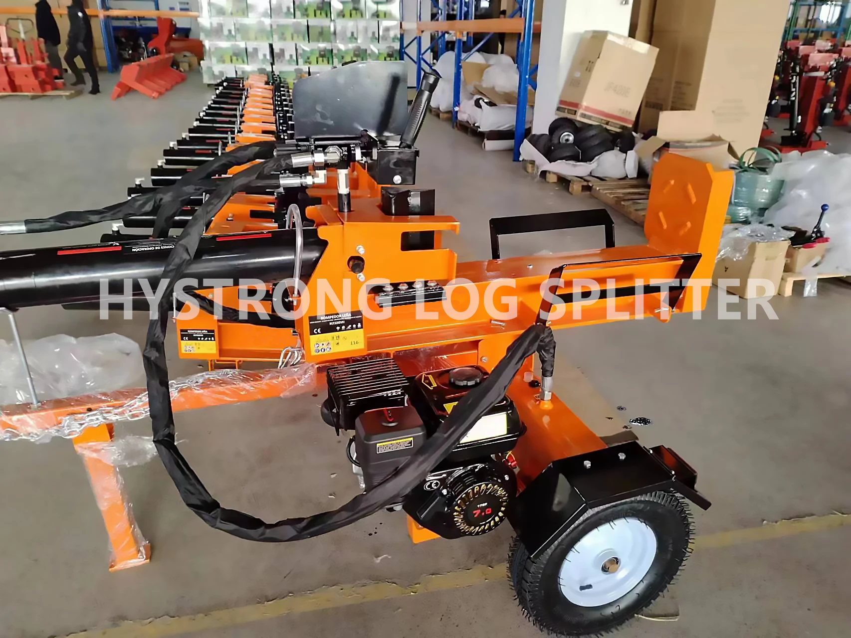22 Ton Spaccalegna 7HP Gas oline Firewood Log Wood Splitter Machine HY22T-GL-650