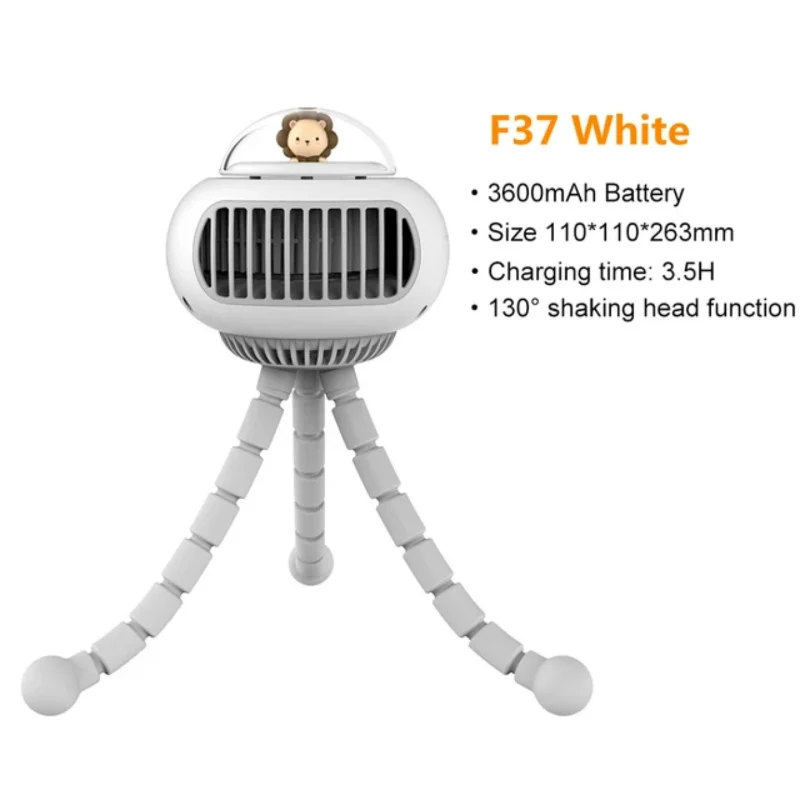 

Travel Outdoor Wireless Stroller Fan Rechargeable Portable Handheld Mini Air Conditioner Fan Desk Cooling Fan
