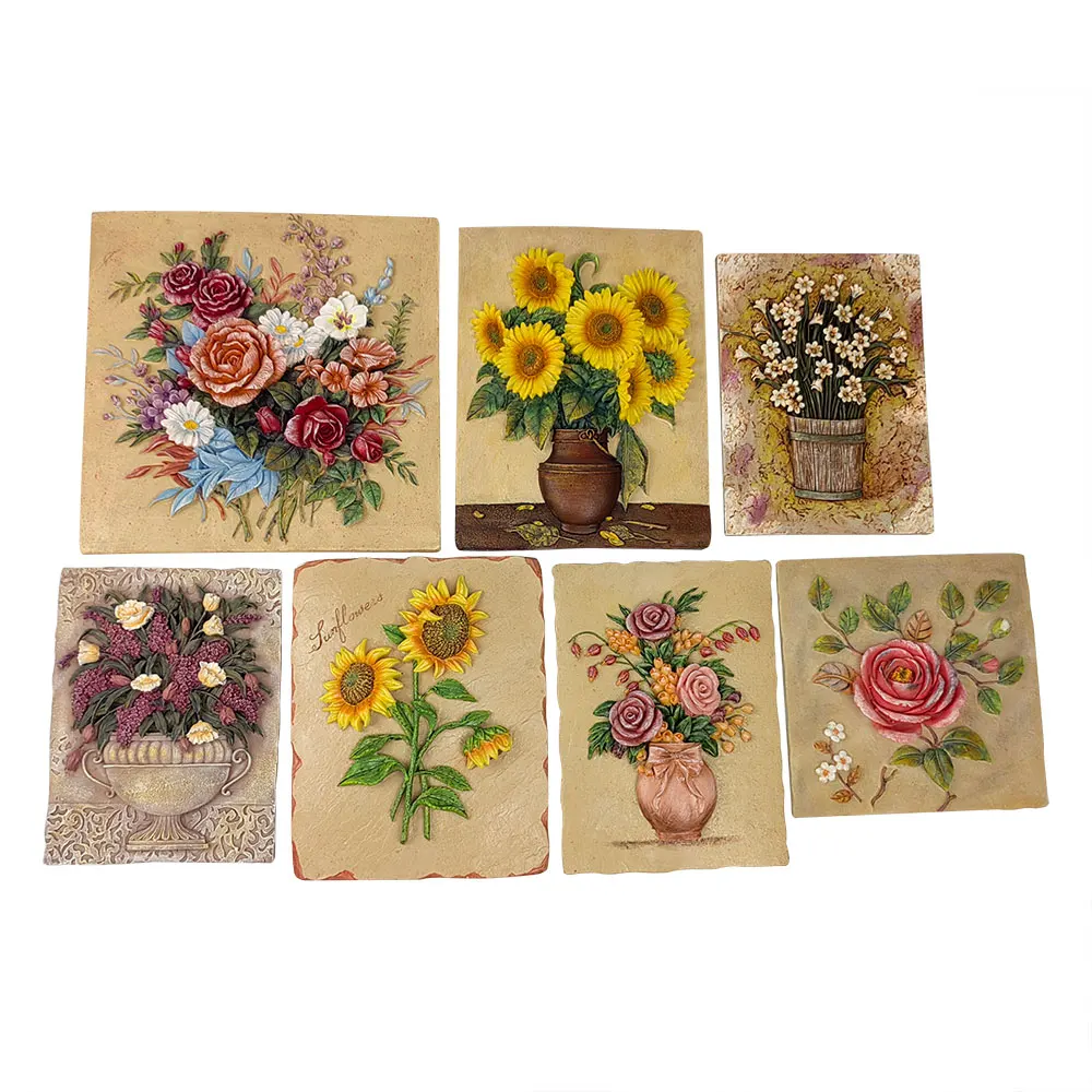 Flower Pattern Relief Board Mold, Superior Silicone Sunflower Form, Gypsum Mould, Rose Soap Clay, Resin Crafts, DIY Art, HC0427