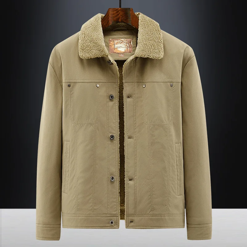 Men's Thermal Jacket Windproof Warm Durable Casual Simple Fashionable Versatile Autumn Winter 2025 Cotton coat