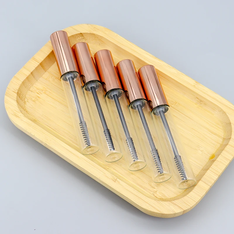 

100 флаконов по 10 мл: стеклянные тюбики для геля для губ, клея для накладных ресниц, высококачественные пустые тюбики для блеска для губ, черные тюбики для косметики для глаз