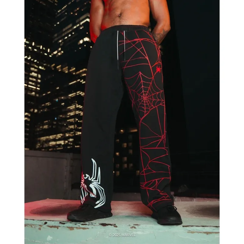 

MARVEL Spider Man Miles Morales Multidimensional Universe Mega Pattern Runner - Quantum Red, Fashionable Trendy Pants