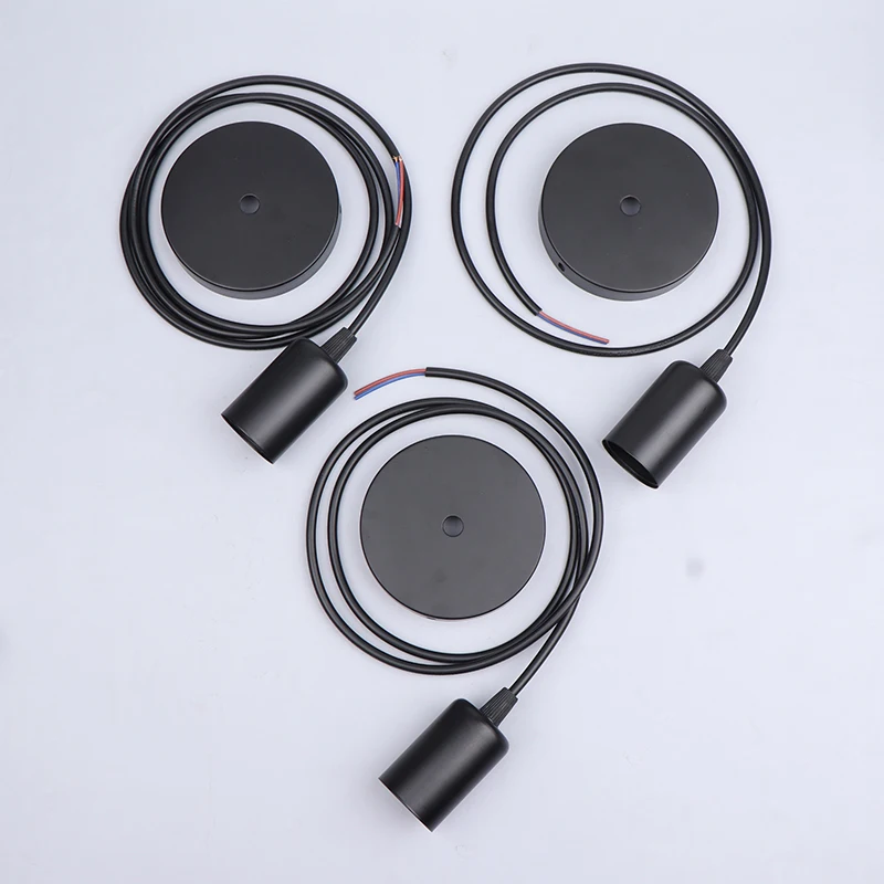 Portalámparas de luz colgante E27, Kit de iluminación tipo tornillo, juego de línea de candelabro, accesorio de Luz Retro DIY