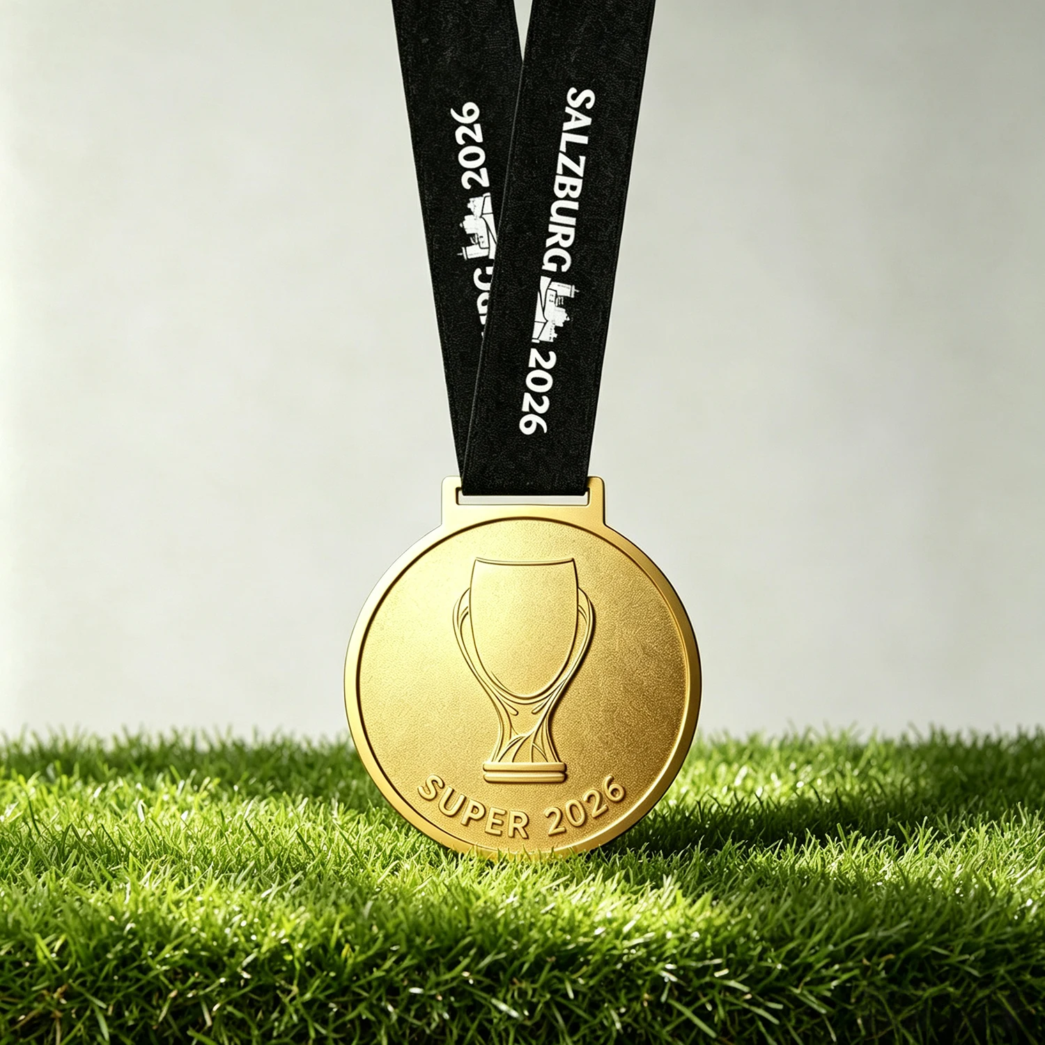 SALZBURG 2026 European Super Style Medal with Ribbon Football Souvenirs Fan Collectible