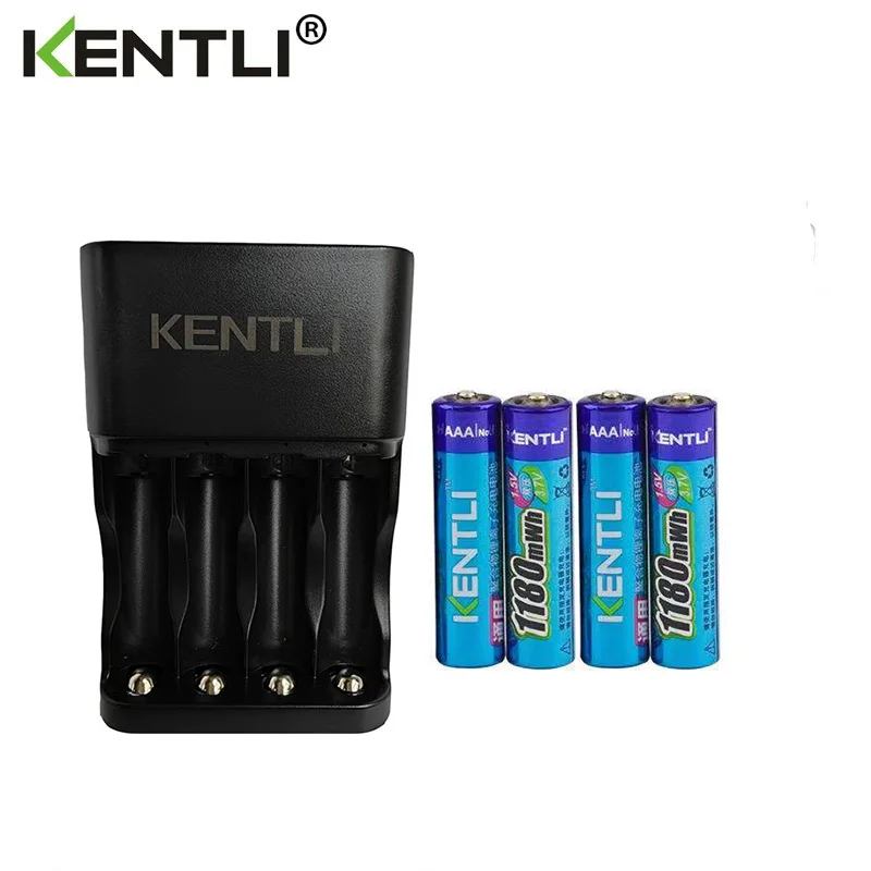 

KENTLI1.5V 1180mWh Lithium-ion battery aaa rechargeable battery for microphone electric toy wireless mouse & aa aaa charger