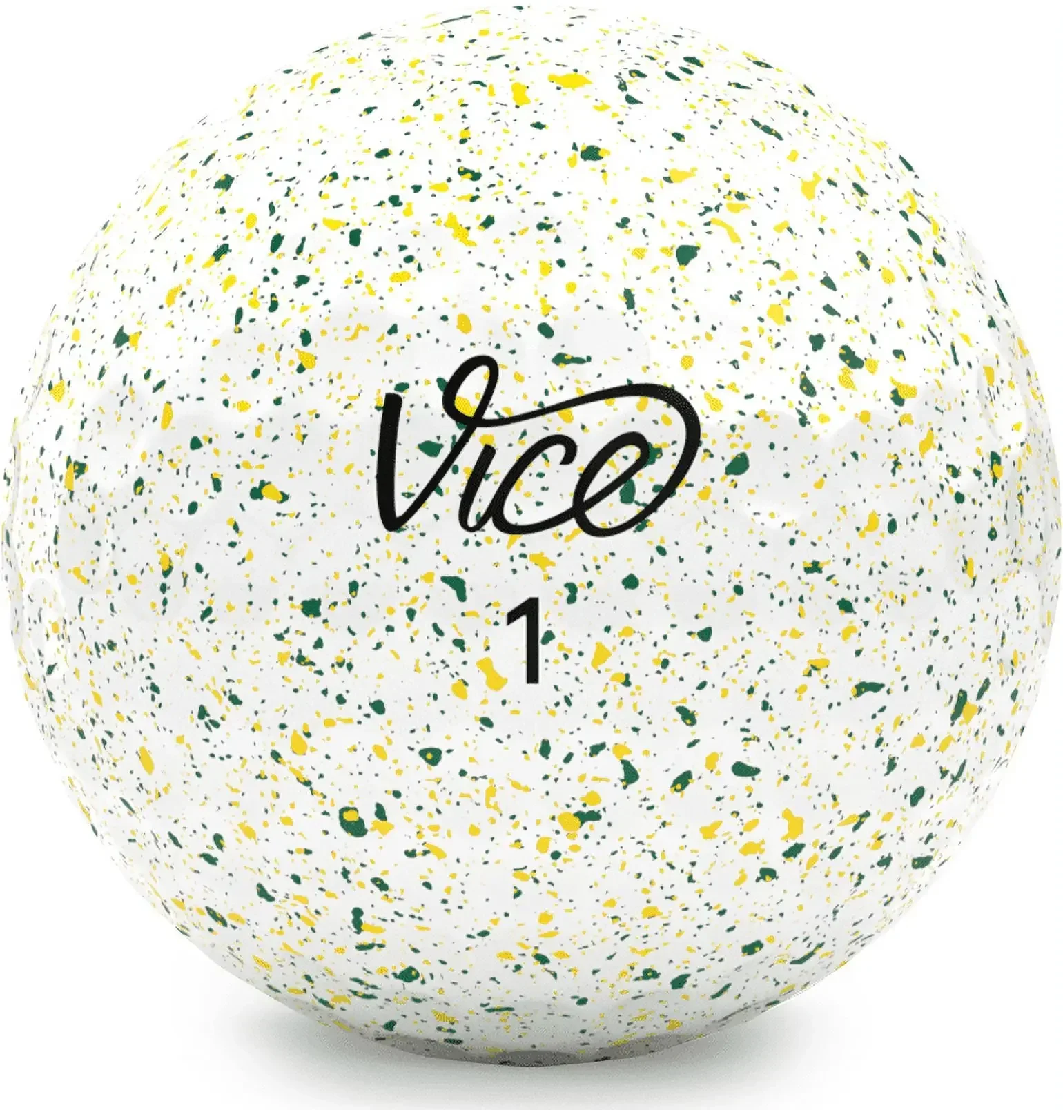 Pro Drip Yellow Green Golf Balls One Dozen Pack