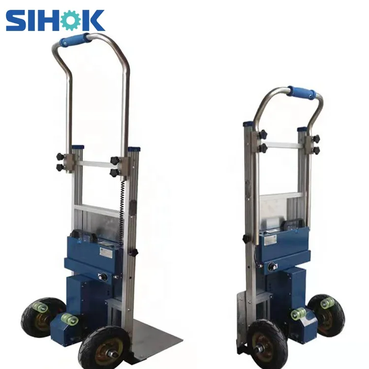 

China folding transport goods battery operated trolleys stainless steel trolley heavy duty electric stair climbing hand trolley