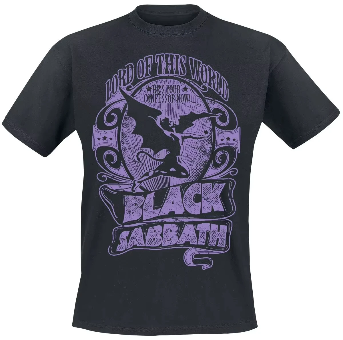 Black Sabbath Vintage Devil Print Cotton T-shirt Men Women Heavy Metal Band Oversized Unisex Shirt Cotton Y2k Short Sleeves soft