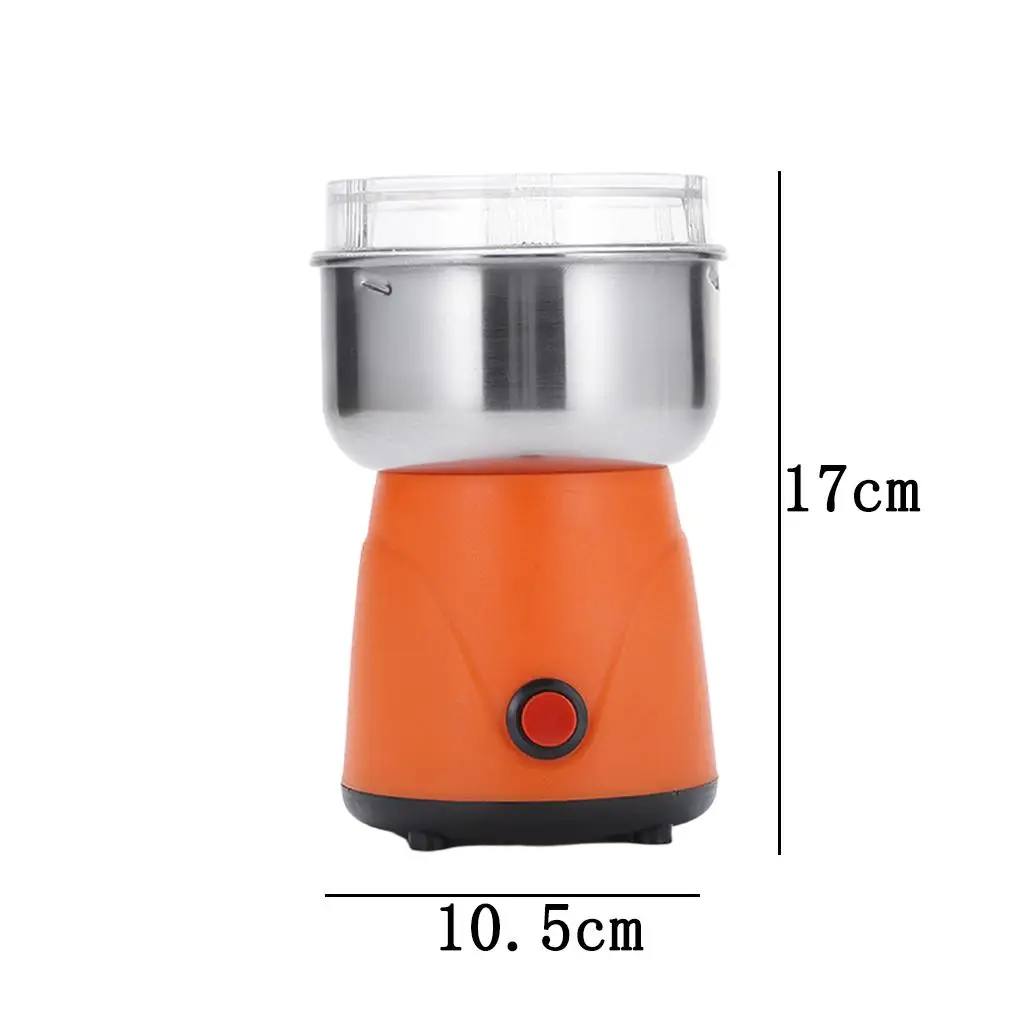Electric Coffee Bean Grinder Household Portable Stainless Steel Blade Multifunction Grain Grinder Spice Grinder for Daily Use