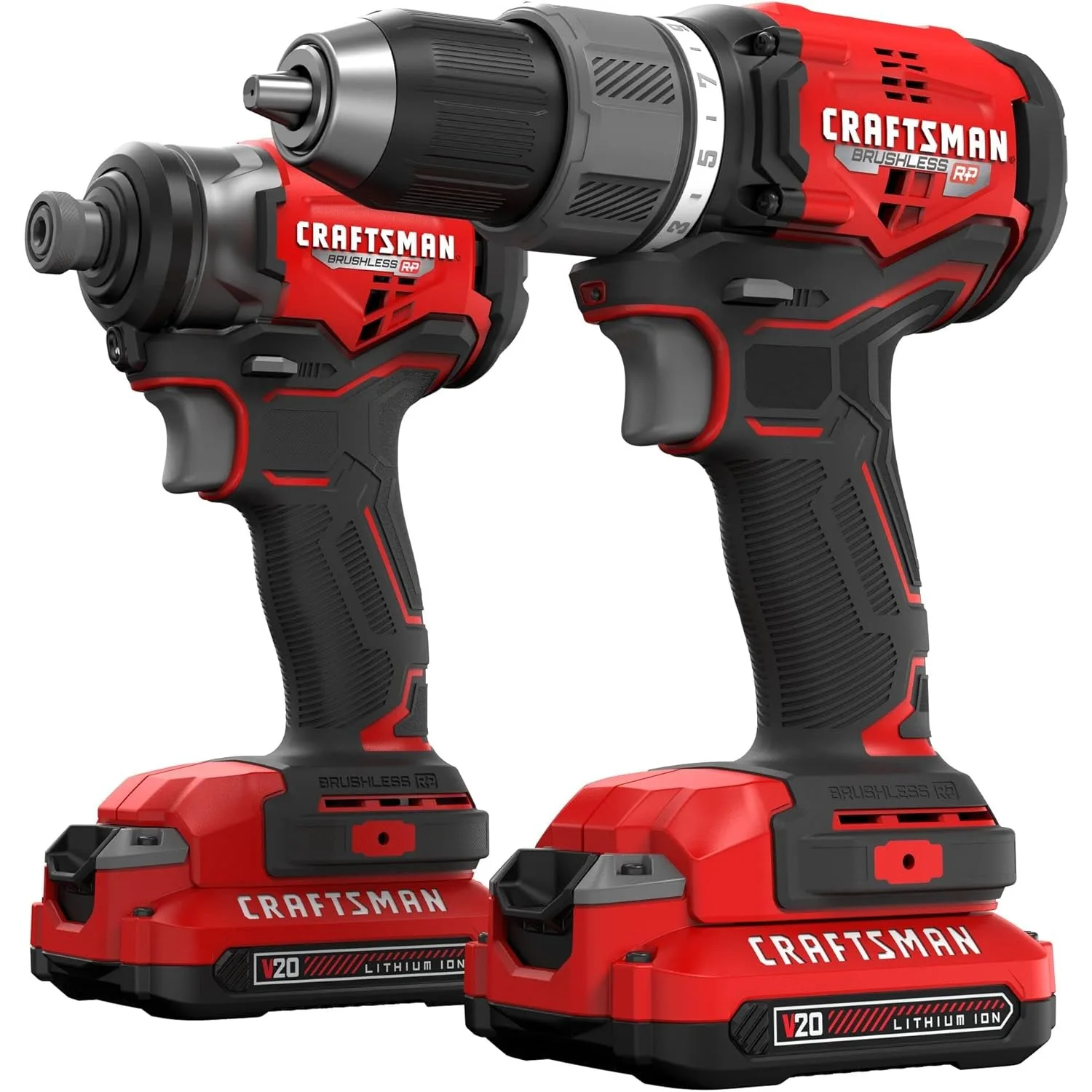 V20 RP Cordless Drill and Impact Driver, Brushless Power Tool Combo Kit, 2 Batteries and Charger Included (CMCK211C2)