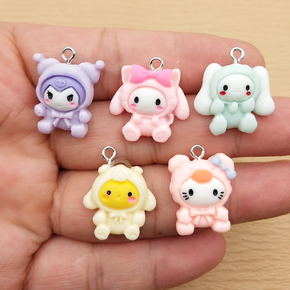 10pcs Resin Cartoon Anime Charm for Jewelry Making Earring Necklace Bracelet Pendant Phone Diy Accessories Craft Supplies