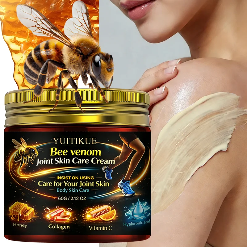 YUITIKUE Bee Venom Joint Skin Care Cream With Honey Collagen Vitamin C Hyaluronic Acid Non-Sticky Easy Absorb Full Body Use