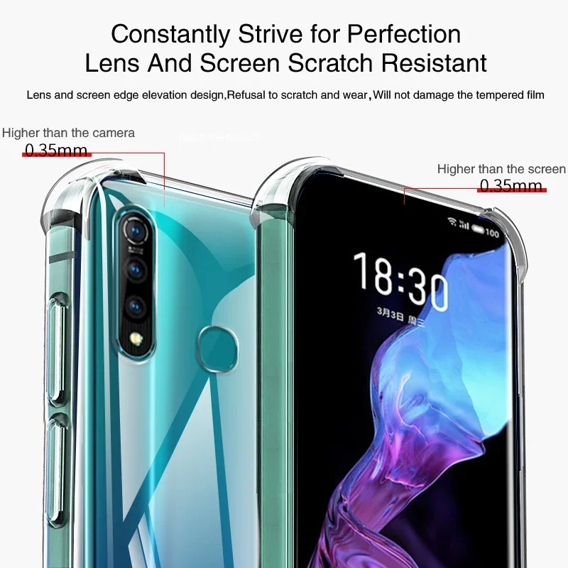 Luxury Soft High Qualtiy Phone Case for VIVO Z5 Z5i Z5X 2019 2020 Coque Airbag Shockproof Silicone Back Cover Slim Funda Housing