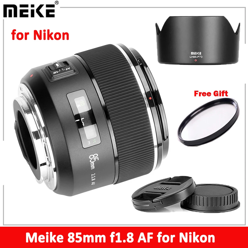 

Meike 85mm f1.8 for Nikon Lens AF Full Frame Aspherical Medium Telephoto Portrait Prime Lens for Nikon F Mount DSLR Cameras