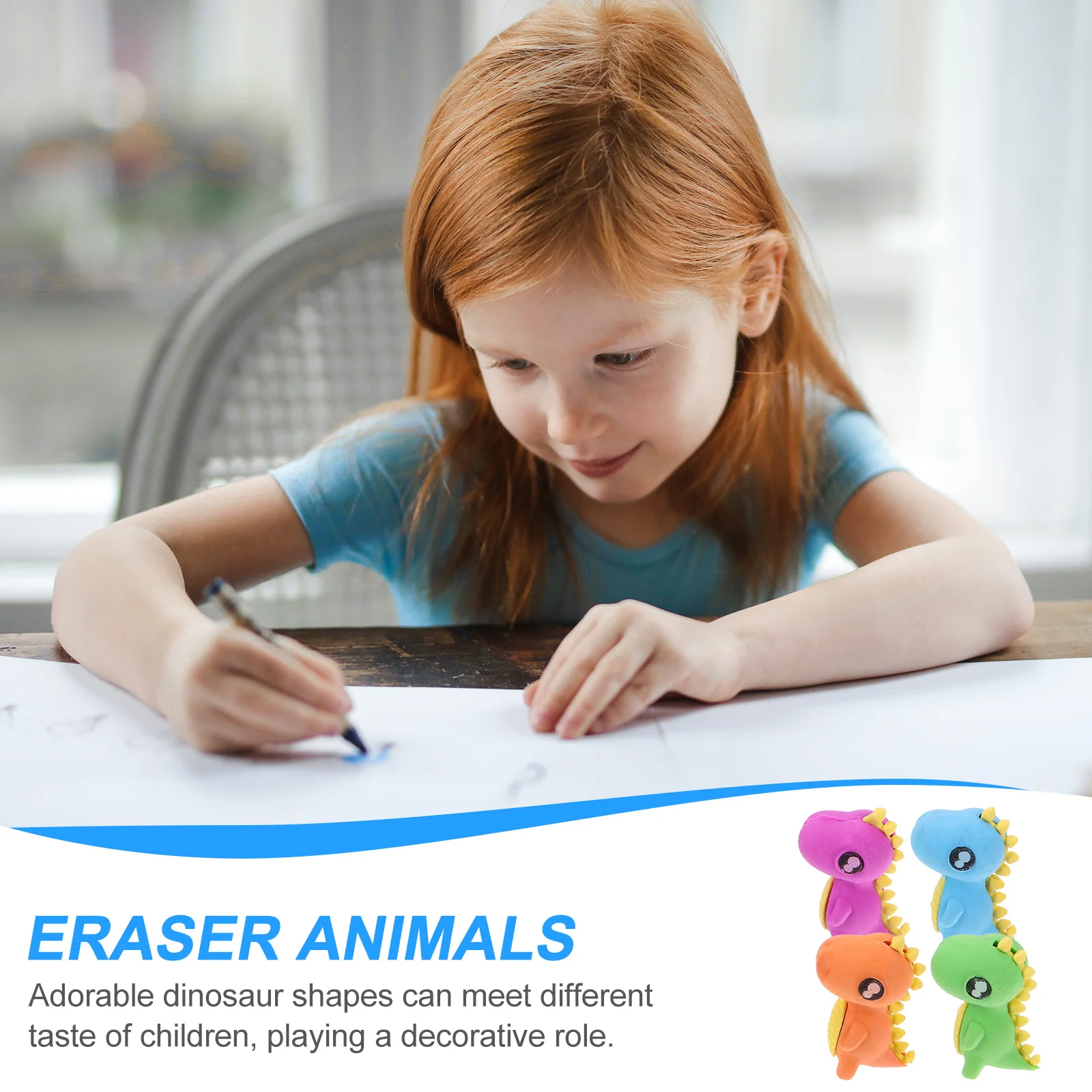 

24pcs Dinosaur Shaped Cute Cartoon Animal Mini Bulk Students Classroom Prizes Fun Stationery For Rubber Animal