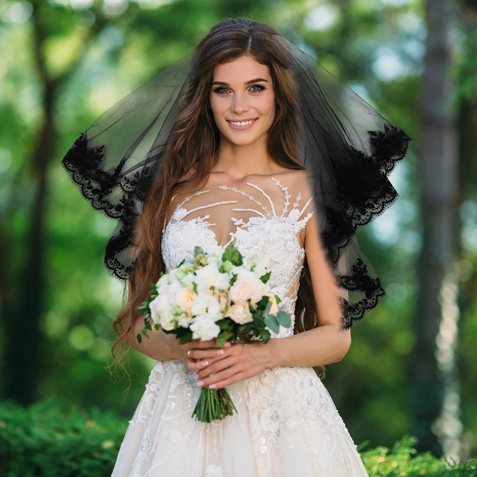 

1Pcs Wedding Bridal Veil Retro Mesh Short Elegant Headwear Photography Party Bride Accessory Wedding Bridal Veil