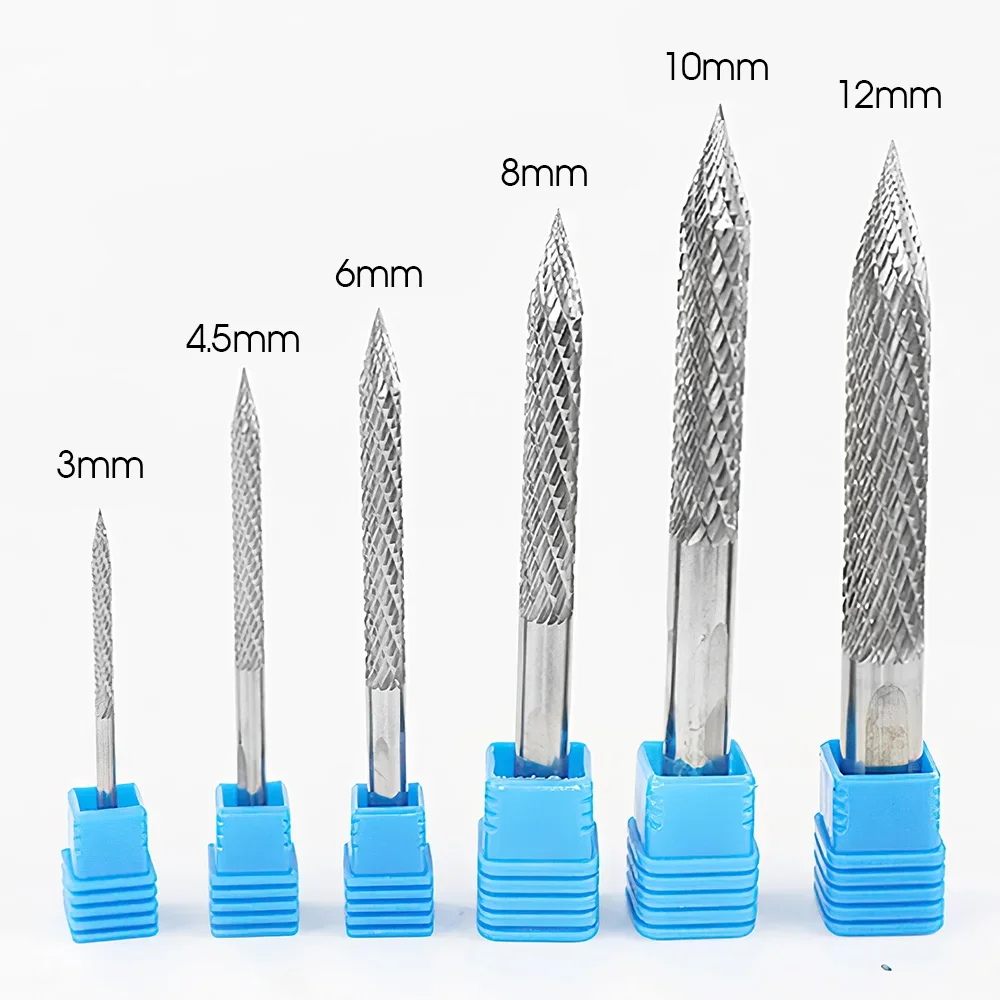 

Rotary Burrs Solid Carbide Cutter 6 Size Shanks Carbon Steel Drill Bit Pneumatic Drill Bit Patch Plug Tire Repair Tool