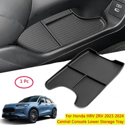 TPE Car Central Console Lower Storage Tray Organizer Storage Case For Honda HRV ZRV 2023-2024 Auto Accessories