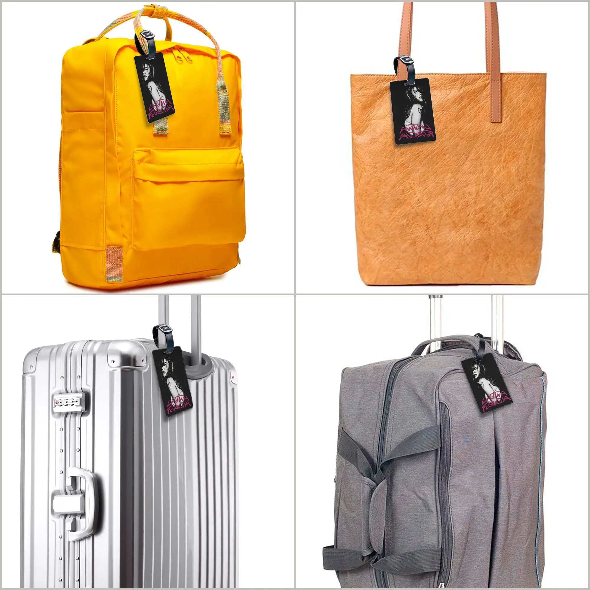 Karol G LATINA FOREVA 荷物タグ トラベル アクセサリー ホルダー 手荷物搭乗タグ ホルダー 荷物タグ ID アドレスラベル