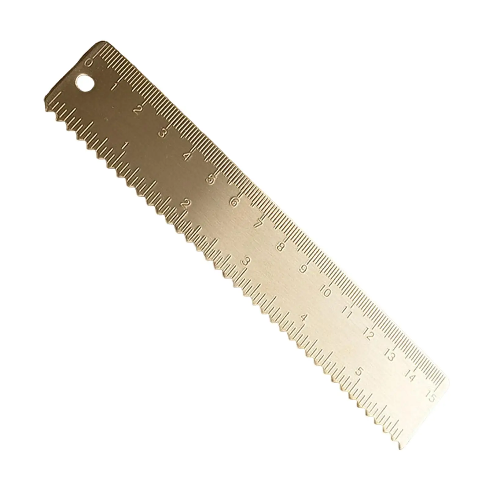 Retro Nostalgic Brass Scale Ruler Portable Thickened Metal Geometry Tool Precise Drafting Ruler for Engineer Architect Use