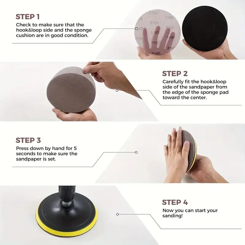 50 قطعة 5 بوصة هوك وحلقة جلخ الغبار الحرة شبكة الرملي ورقة 125 مللي متر شبكة الرملي أقراص مكافحة حجب طحن الصنفرة للسيارة