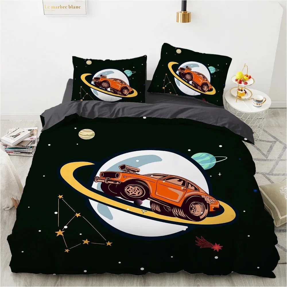 

Children's bedding set, car, cartoon duvet cover, pillowcase, comfortable duvet cover, boy's home, king size bed, 240x220cm