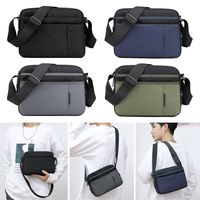 New Nylon Men's Shoulder Bag Lightweight Large Capacity Business Crossbody Bag Wear-resistant Multilayer Travel Knapsack