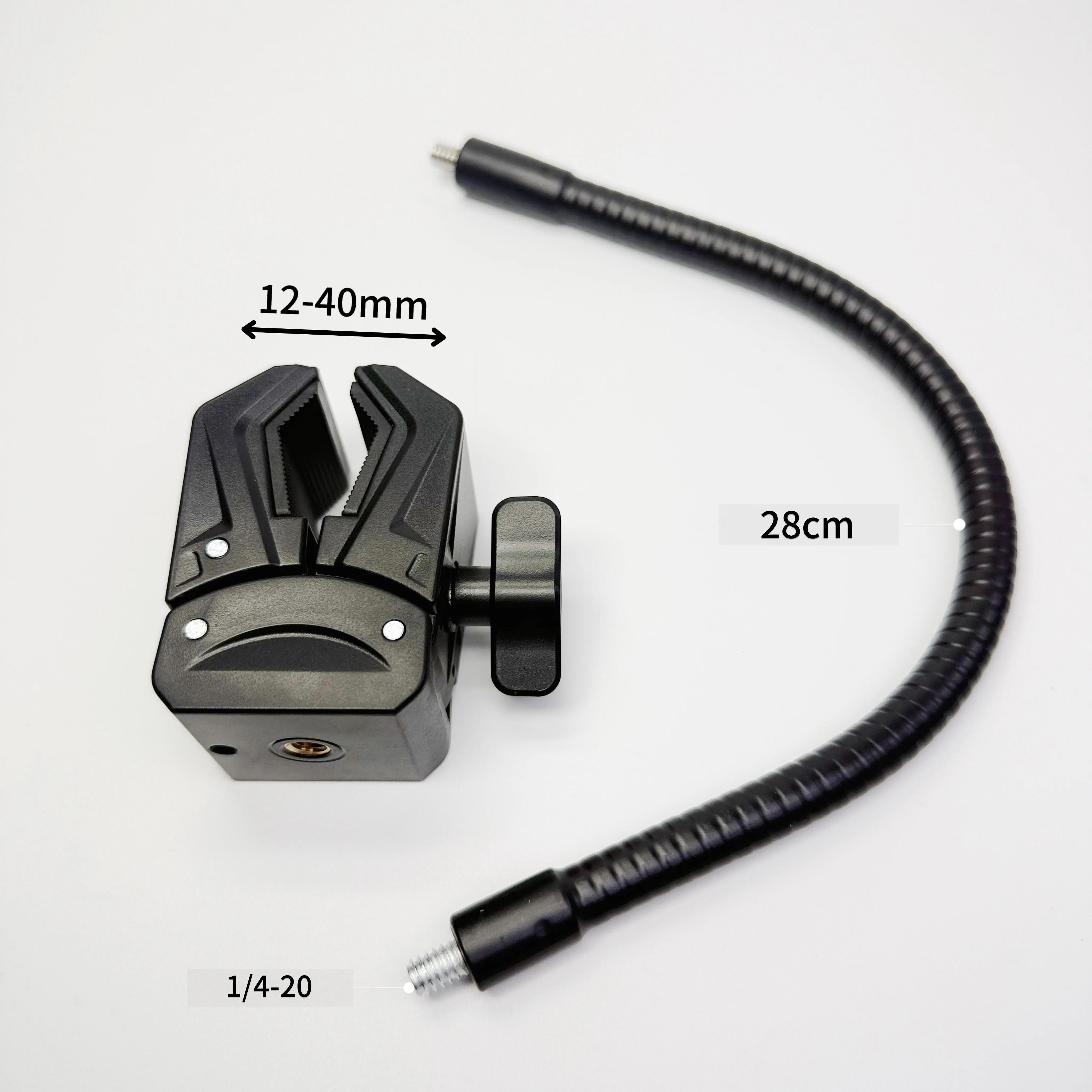 Suporte de Câmera Externa para Câmeras de Ação 360, Gimbal Universal, Parafuso Britânico 1/4, Braçadeira de Tubo Grande, Suporte de Mangueira Flexível
