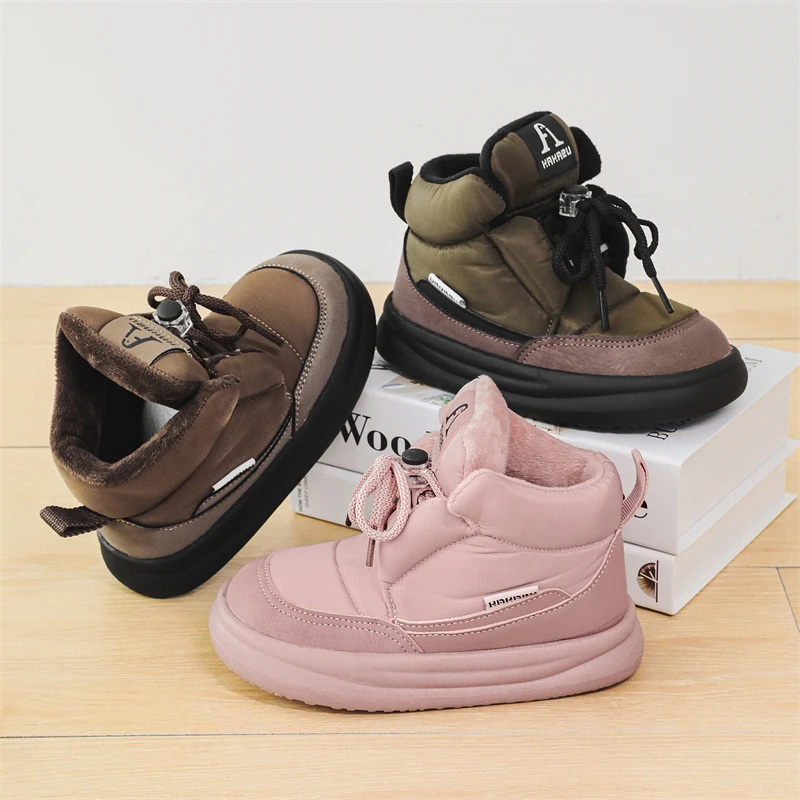 

2025 Fashion Comfortable Children Girls Snow Boots Winter Plush and Thickened Boots New boot Boys Warm Cotton boot