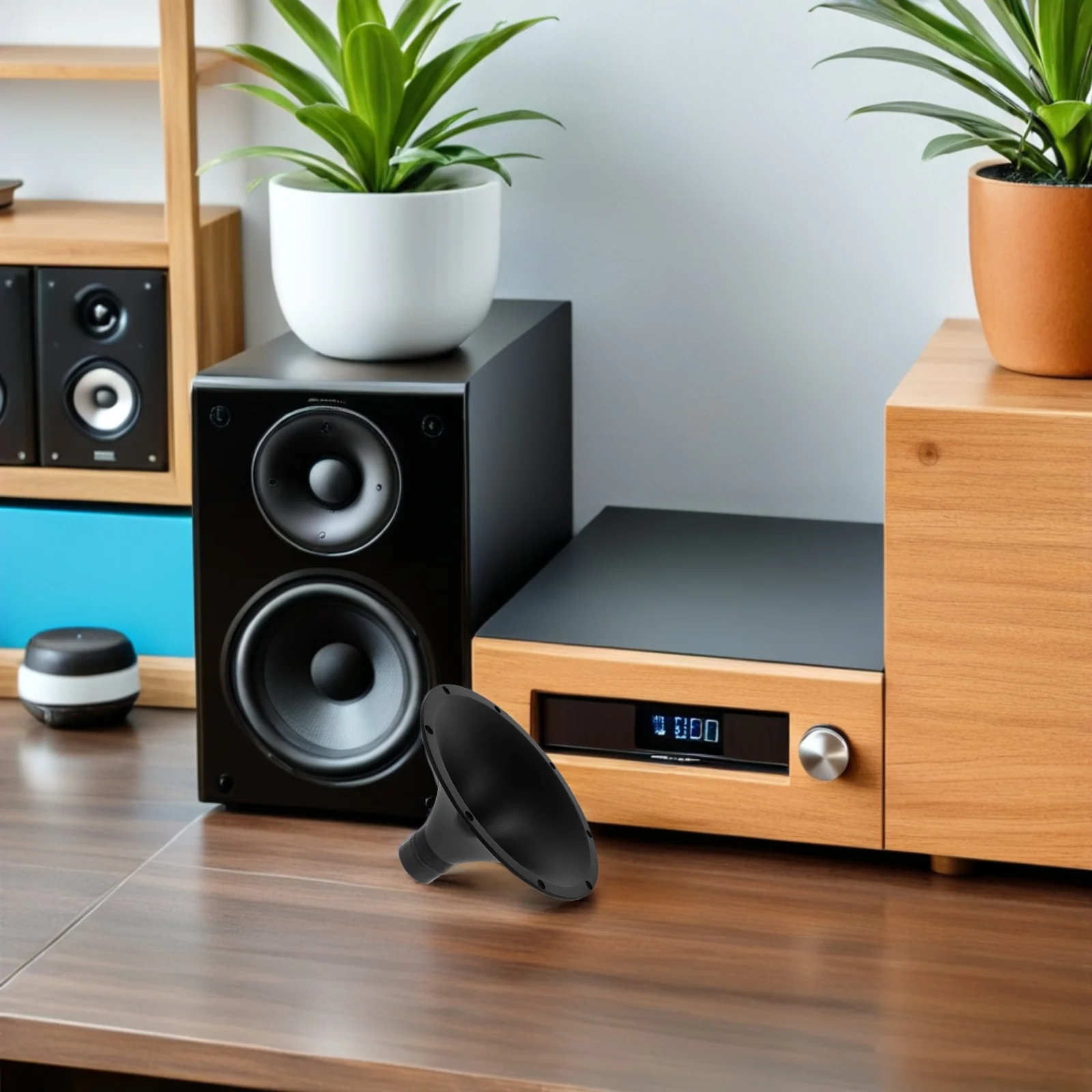 

8 Inch Plastic Speaker Horn Adapter for Outdoor Indoor Stage Audio Systems - Loudspeaker Replacement with Internal Thread Secure