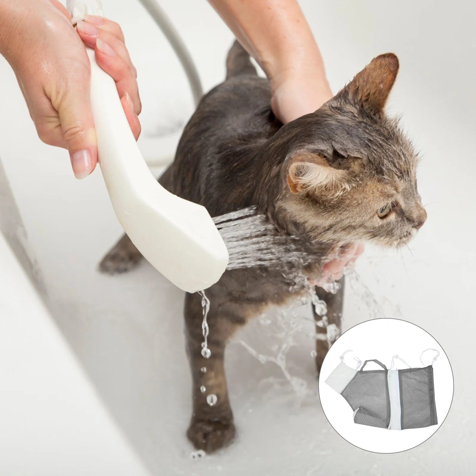

Washing Adjustable Bathing Net For Grooming Shower Lightweight Mesh Pouch Pet Care Tool Cat Bath Bag Cat Grooming Bag