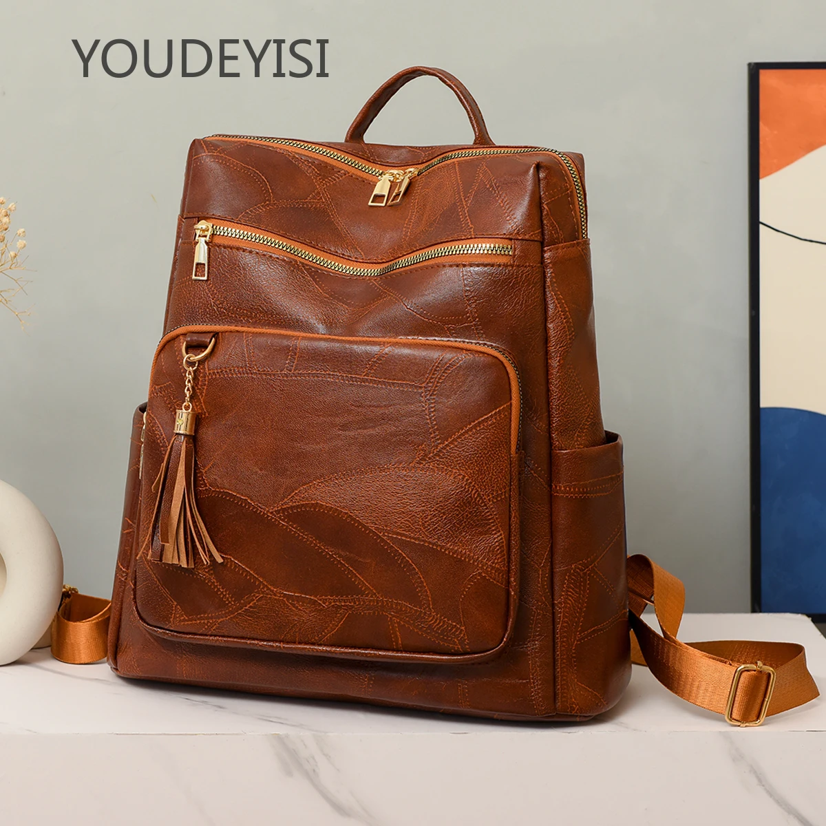 YOUDEYISI-mochila de cuero de alta calidad para mujer, bolso de hombro escolar de gran capacidad, para viaje