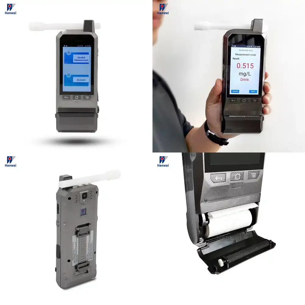 

Профессиональный алкотестер со встроенным термопринтером для экспорта данных, USB-подключением для загрузки на ПК, для правоохранительных органов
