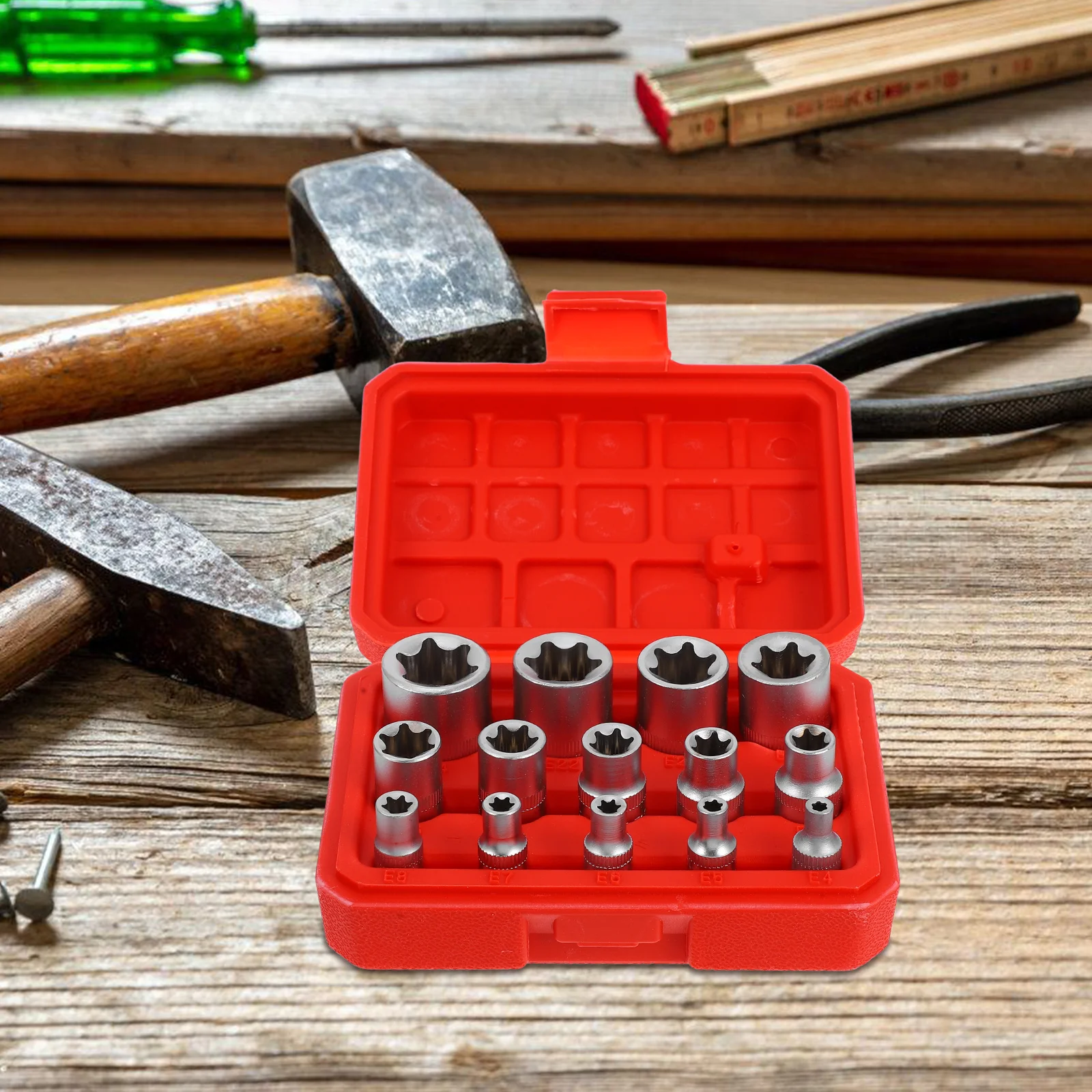 

14Pcs Hexagonal Socket Wrench Set High Hardness Durable Auto Repair Tools Professional Car Mechanic Kit Tools Auto Repair Set