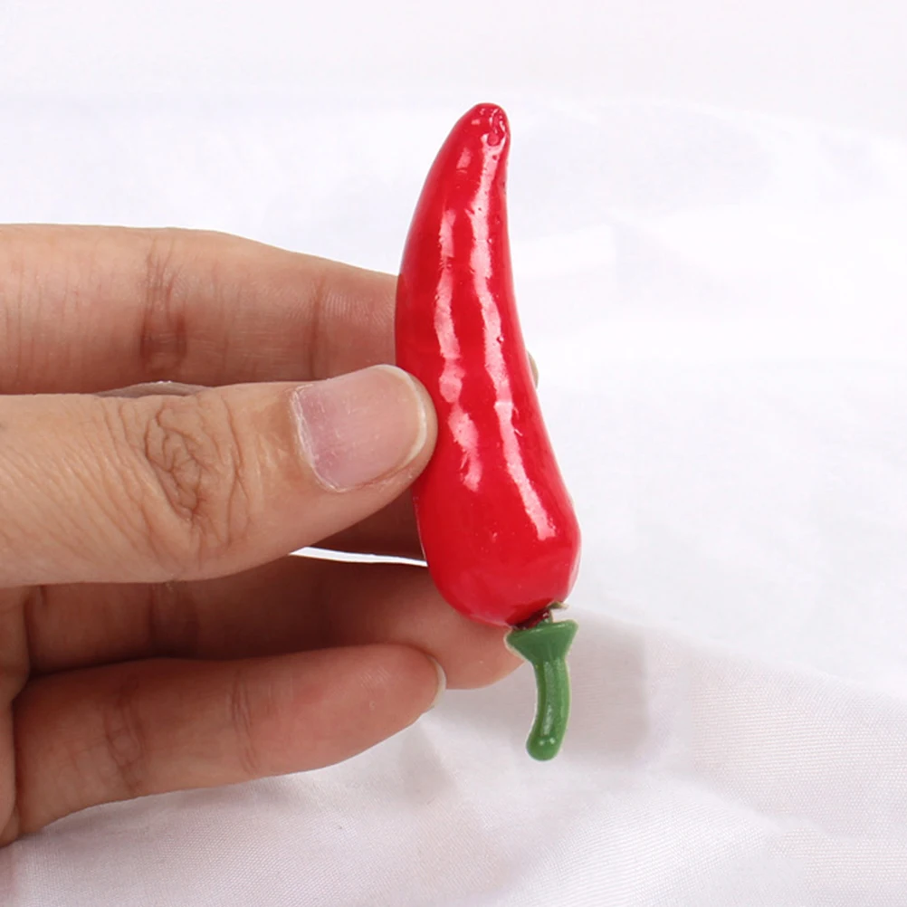 30 pièces Mini poivre artificiel petits poivrons modèles vifs faux accessoire Miniature Chili légumes Imitation Simulation