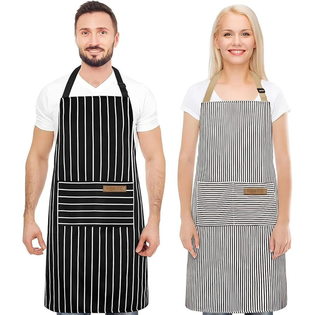 2piece Apron For Women Convenient Pockets For Cooking Spatula Soup Spoon Polyester Aprons Are