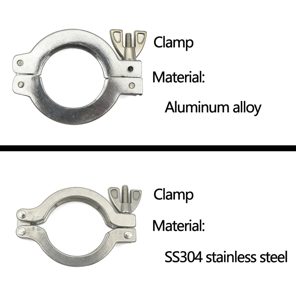 KF16, KF25, KF40, KF50 Aluminium KFVakuumklemmen, KF-Vakuumklemmen aus Edelstahl 304, mit oder ohne Halterungen + NBR/FKM-O-Ringe – Detail 2