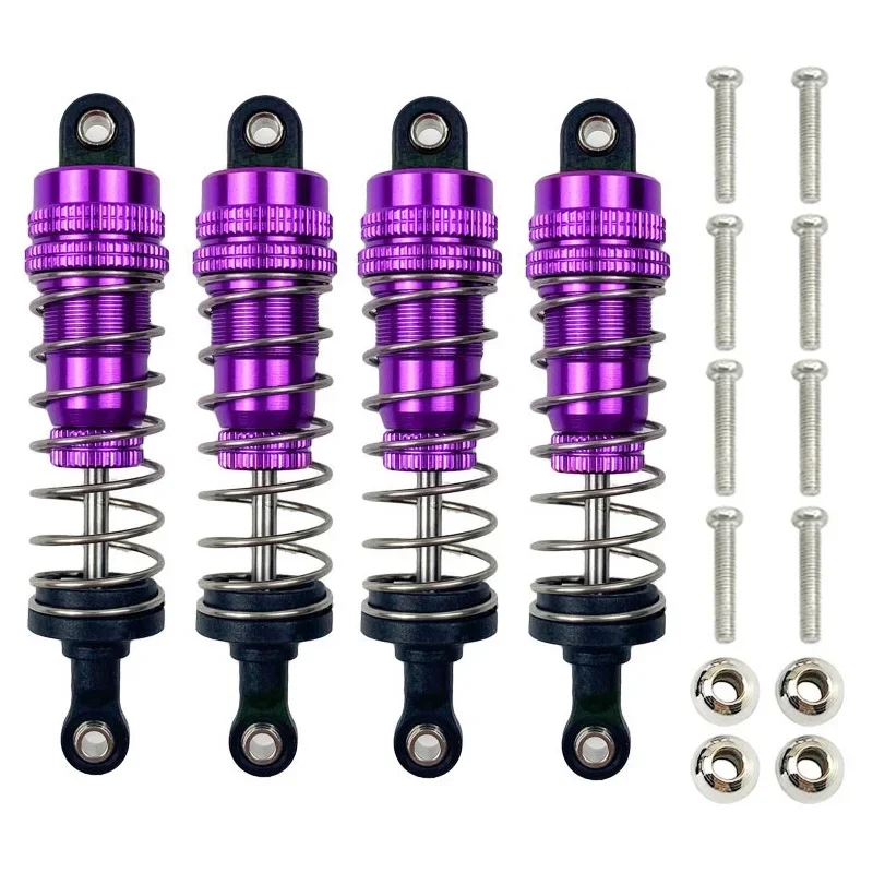 4pcs WLtoys 144001 144002 144010 124007 124008 124016 124017 124018 1240190 Metal Oil Shock Absorber Damper RC Car Upgrade Parts