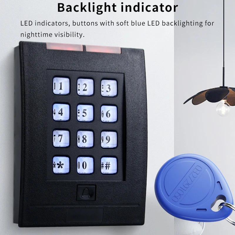 13.56Mhz IC Access Control Keypads, Proximity NFC RFID Card Reader, Supports Wiegand 26/34, RS232, RS485, UART TTL Format