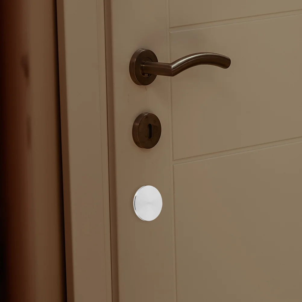 Anti-Theft Door Hole Cover Stainless Steel Round Decorative Door Lock Hole Plate Durable Rustproof Security Deadbolt Cover