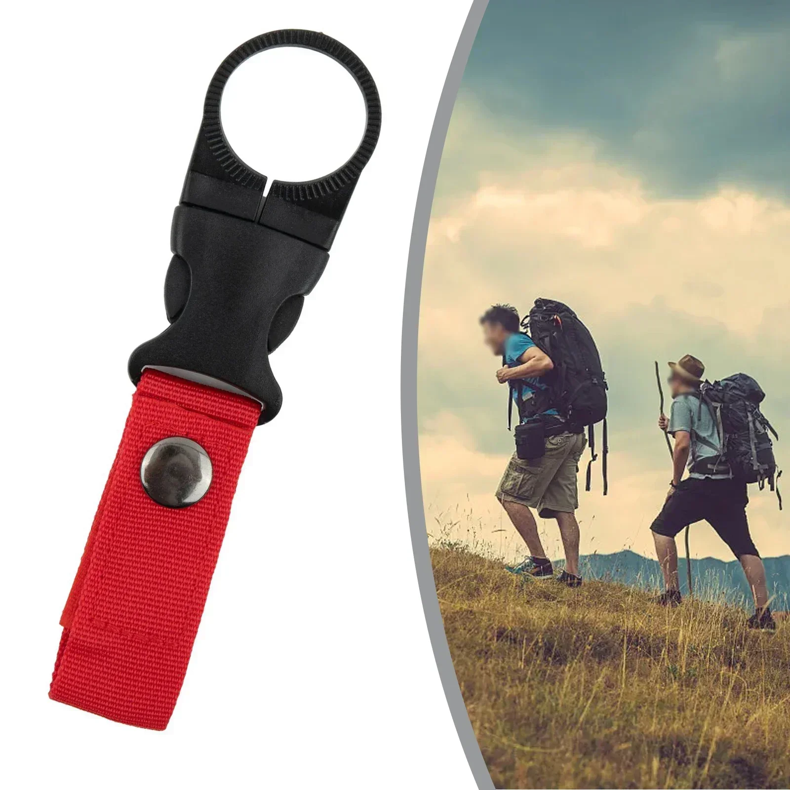 Hanging Buckle Portable Water Bottle Ring Holder Mineral Water Bottle Clip For Backpack Belt Outdoor Camping Hiking Traveling