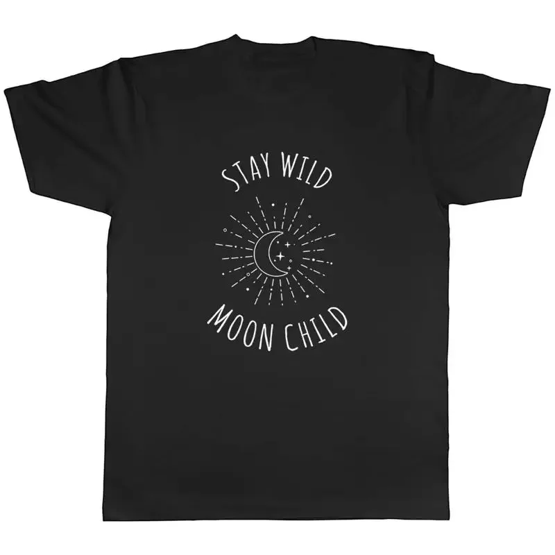 Stay Wild Moon Child Herren Unisex T-Shirt T-Shirt Geschenk