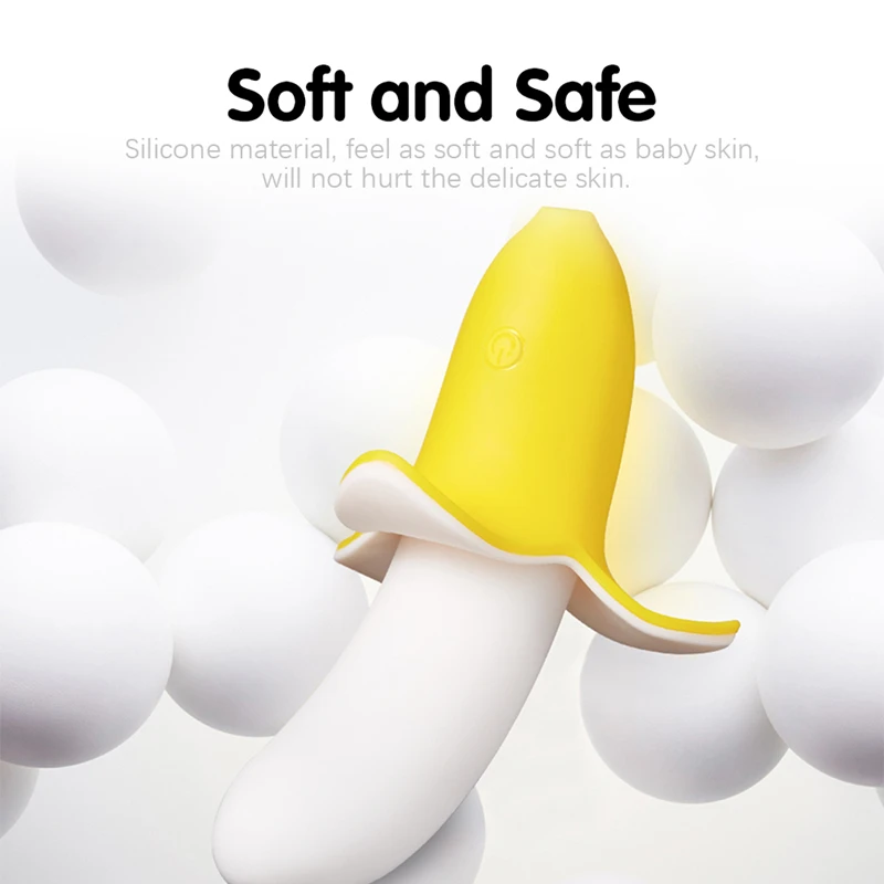 Banana Dildos for Women Soft Silicone Flirting Vibrators Vaginal Vulva Massager Clit Stimulator Female Cute Sex Toys for Couples