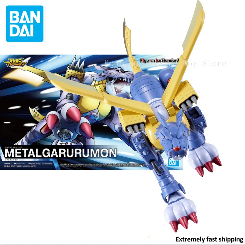 

In Stock Original Bandai Figure-rise Standard Digimon Adventure Metal Garurumon Assembly Action Figure Anime Model Toy Collect