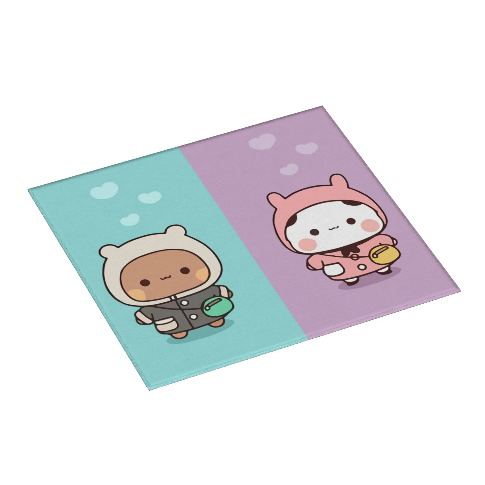 Dudu Bubu Mochi Peach Cat Funny Non Slip Kitchen Counter Protector Mat Barware Tableware Reusable Panda Bear Hug Mat For Kitchen