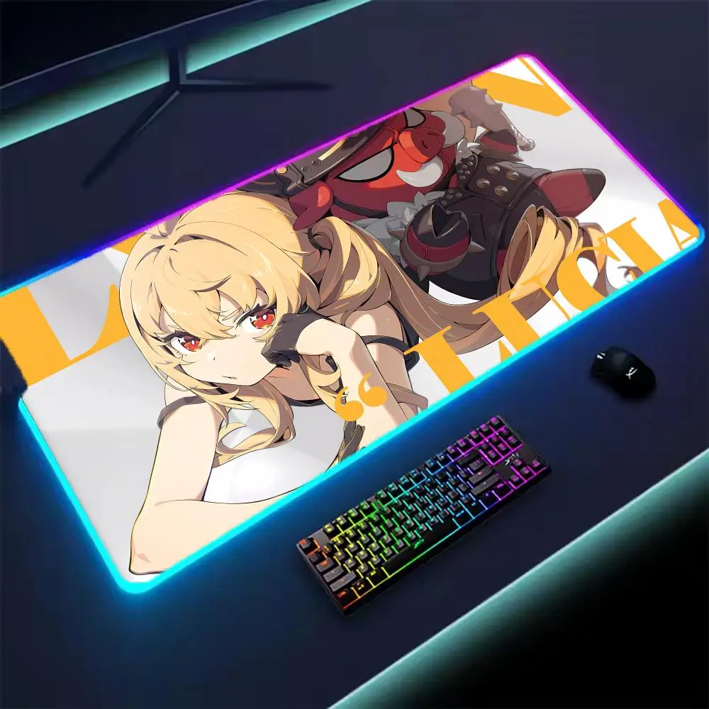 Zenless Zone Zero Ellen Joe Mouse Pad Animation Games Beautiful RGB Gaming Mouse Pad HD Gamer Large LED Light PC Computer pad