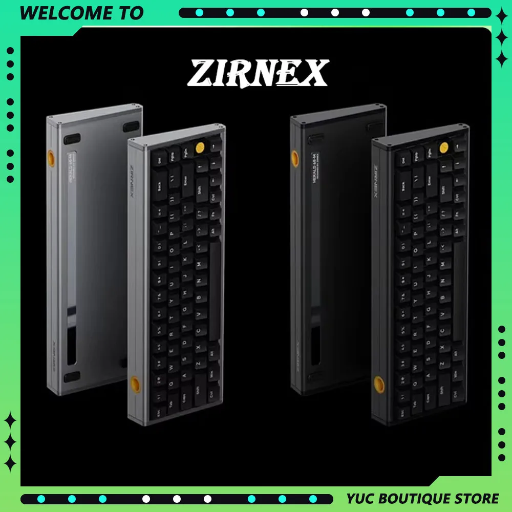 ZIRNEX Herald68-M Full Aluminum Alloy Keyboard Magnetic Switches RGB Bluetooth Wireless Custom E-sports Gaming Accessory Gift