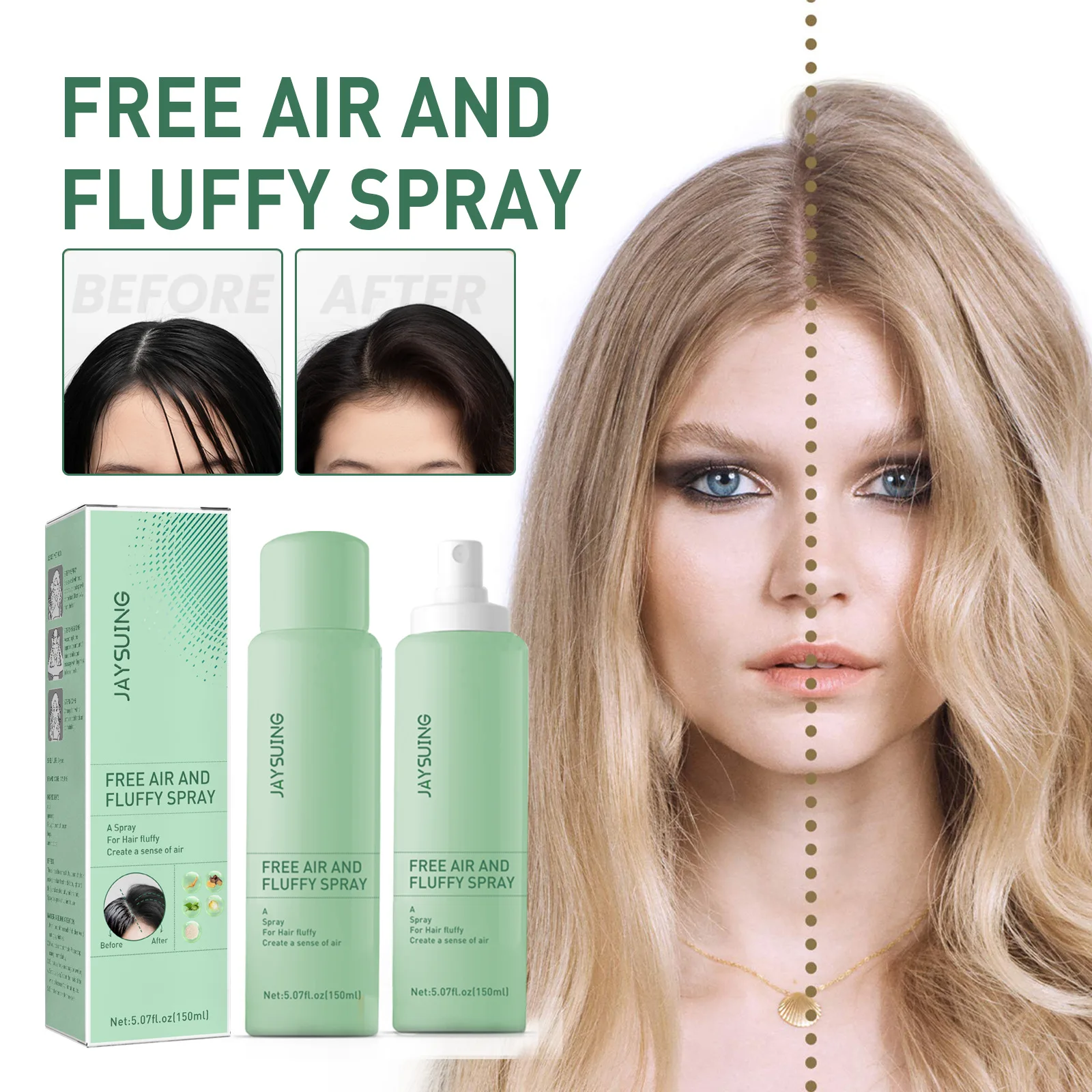 

2022 New Dry Shampoo Spray Woman Oil Control Air Fluffy No-Wash Volumizing Hairs Root Spray Dry Hair Sprays Product 150ml